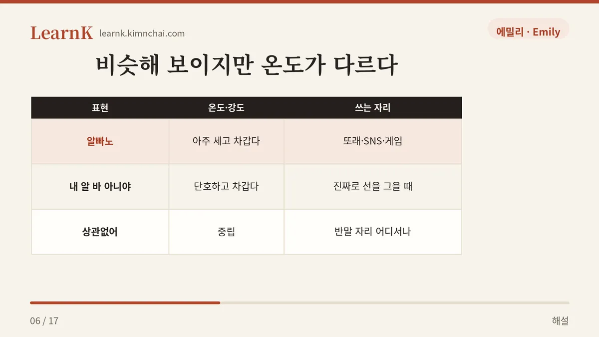 먼저 입에 붙일 말