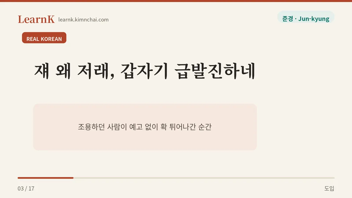 오늘의 표현: 급발진