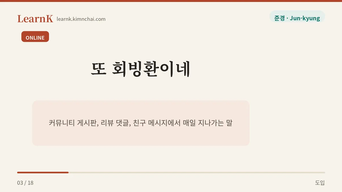 오늘의 표현 회빙환