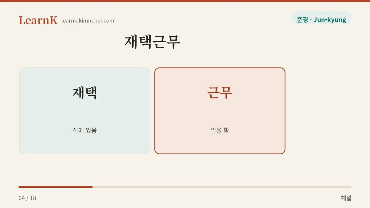 재택 더하기 근무