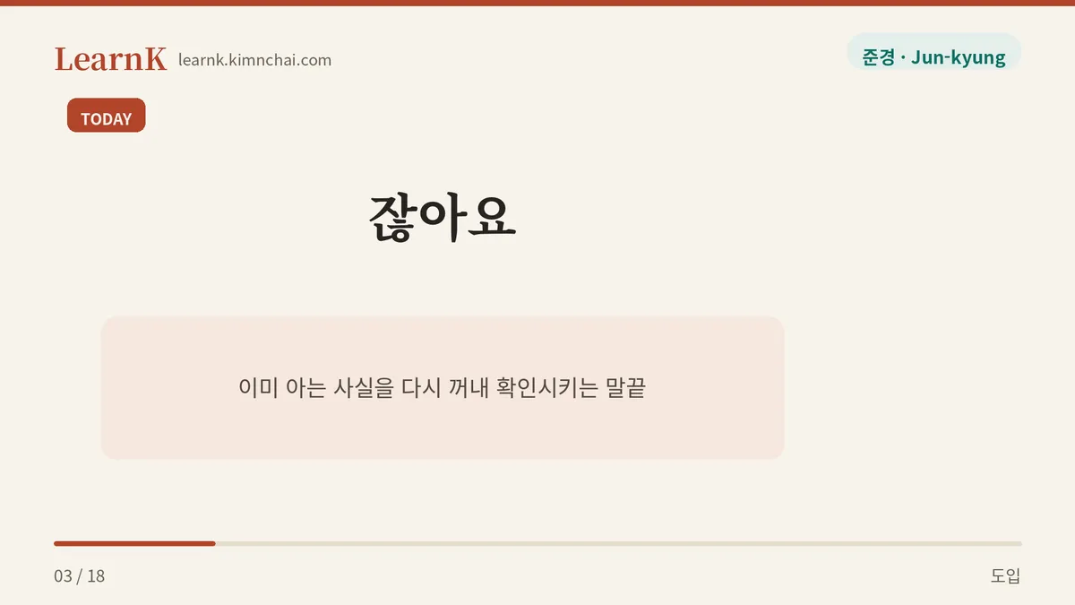 했어요 vs 했잖아