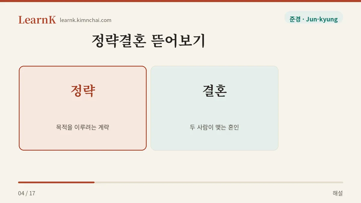 정략 + 결혼