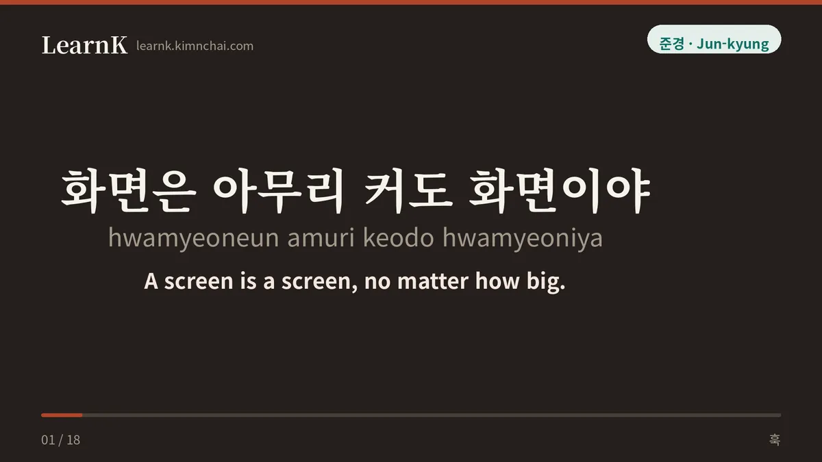 화면은 아무리 커도 화면이야
