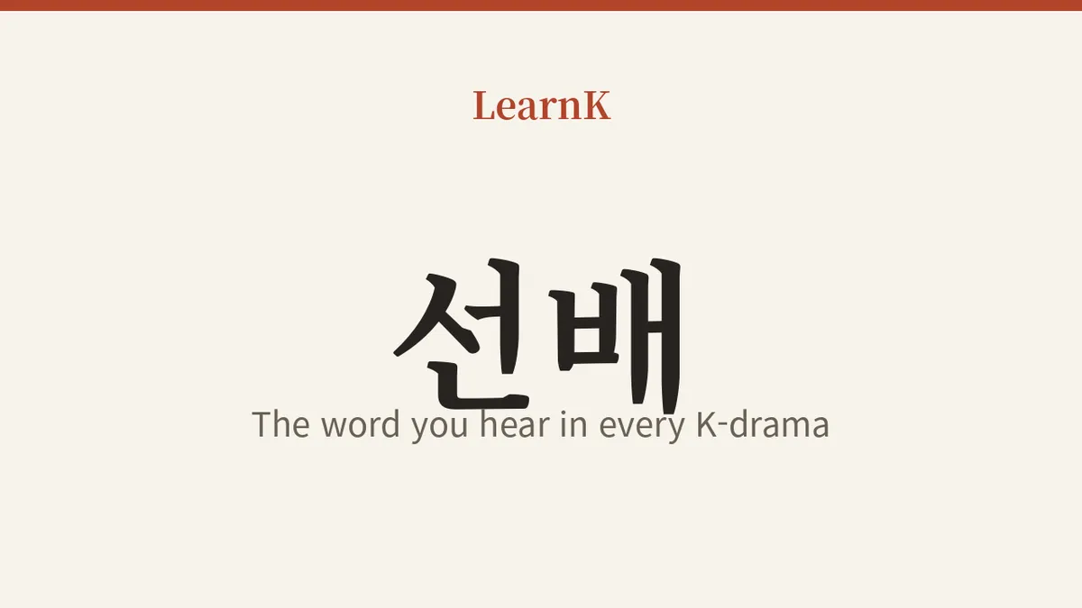 선배 (seonbae): 한국 사회를 이해하는 열쇠, '먼저 간 사람'에 대한 예의