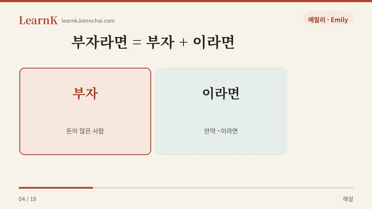 부자라면 = 부자 + 이라면