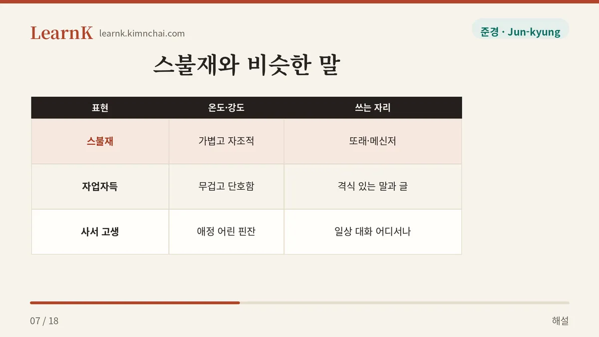 온도가 다른 세 마디